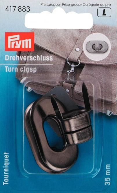 Prym Drehverschluss für Taschen, 35mm, altsilber