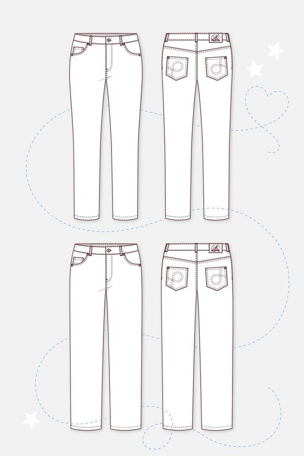 Pattydoo Jeans #1 und #2, Kombi- Paket, regular waist/slim, Gr. 32- 54